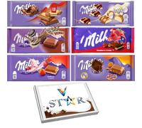 Mk Chocolates 6 Random Mixed Bars with Gift Bo