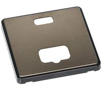 MK Dimensions 1 Gang 13A Connection Unit and Neon Bronze Finish Frontplate with a Black Trim