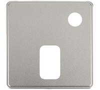 MK Dimensions 1 Gang 20A DP Switch and Neon/Flex Light Silver Synthetic Finish Frontplate