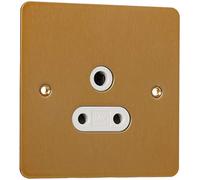 MK Edge K14381SAGW 5A Single Unswitched Socket - Satin Gold
