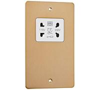 MK Edge K14709SAGW 230V Shaverr Socket - Satin Gold