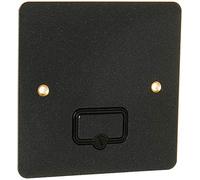MK Edge K14948LBKB 13A Double Pole Unswitched Connection Unit - Lustrous Black
