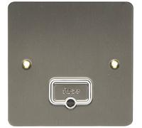 MK Edge K14948LBSW 13A Double Pole Unswitched Connection Unit Lacquered - Brushed Steel