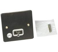 MK Edge K14989LBSW 13A Double Pole Unswitched Connection Unit with Flex Outlet Lacquered - Brushed Steel