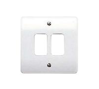 Mk Electric 2 Module Frontplate White Grid Plus Range 86mm X 86mm K3632Whi