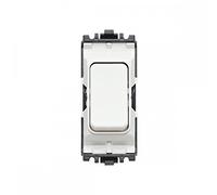 MK (ELECTRIC) Aspect 10 Amp 2 Way SP Porcelain Retractive Switch Module with White Insert