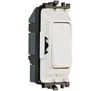 MK (ELECTRIC) Edge 10 Amp SP 1 Way White Switch Module with Plastic Rocker