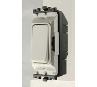 MK (ELECTRIC) Edge 10 Amp Sp 2 Way Retractive White Switch Module with Press Mark