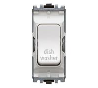 MK Electric Edge 20 Amp DP 1 Way Printed Switch Module for Dishwasher