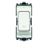 MK Electric Edge 20 Amp DP 1 Way Printed Switch Module for Fan