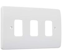 MK Electric Logic Plus 3 Module Grid Plus Front Plate
