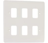 MK Electric Logic Plus 6 Module Grid Plus Front Plate