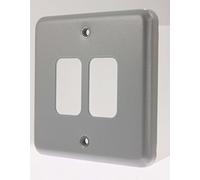 MK Electric Metalclad Plus Grid Plus 2 Module Frontplate
