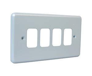 MK Electric Metalclad Plus Grid Plus 4 Module Frontplate