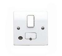 Mk Electric Switched Connection Unit White 86X86mm Front Flex Outlet K1030Whi