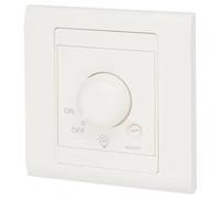 MK Essentials 1 Gang 1 Way Screwless Rotary LED Dimmer Switch - White - MV1523WHI