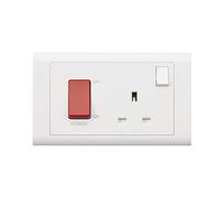 MK Essentials 45A DP Switch & 13A DP Switched Socket