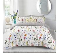 MK Home Textile King Size Duvet Cover Sets Premium Printed Reversible Floral Design Soft Brushed Microfibre Bedding Sets King Size with Pillowcases Easy Care Machine Washable (King, Lily Flower)