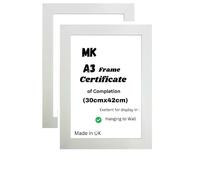 MK Home Textile Modern Style MDF Picture Frame A3, A4, A5 Size Poster Home Decoration Photo Frames Wall Mountable Table Top Certificate Document Frames (A3 (30x42 cm) 2 Pack, White)