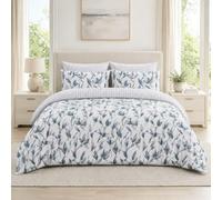 MK Home Textile Super King Duvet Set Premium Printed Reversible Floral Design Soft Brushed Microfibre Bedding Quilt Superking Duvets Sets with Pillowcases Easy Care Machine Washable