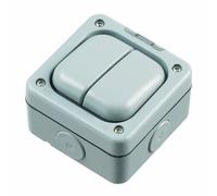 MK IP66 Masterseal Plus Switches 10A 2 Gang SP 1 Way