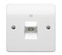 Mk K3521WHI 1-Gang TV/FM Co-Ax Socket