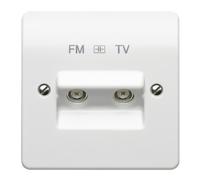 Mk K3522WHI 1-Gang Isolated TV/FM Diplexer