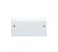 MK K3828 WHI Logic Plus 2G 2 Gang Double Wall Plate Blankplate White
