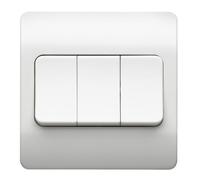Mk K4783WHI 10A 3-Gang Single Pole 2-Way Wide Plateswtch