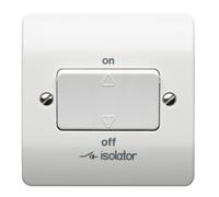 Mk K4859WHI 3-Pole Fan Isolator with No Lock and Key