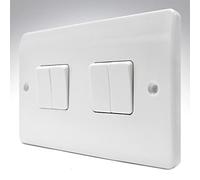 Mk K4874WHI 10A 4-Gang Single Pole 2-Way Plate Switch