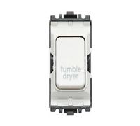 Mk K4896Tdwhi Grid Plus Grid Switch 20 Amp Double Pole (White) Marked Tumble Dryer