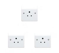 MK K771WHI 5 amp 1-Gang Round-Pin Socket, K771 WHI (Pack of 3)