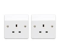 MK K780WHI 13 amp 1-Gang Socket, Standard White (Pack of 2)