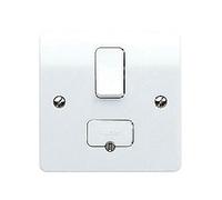 MK Logic Plus K1040WHI White Moulded 13A 1 Gang DP Switched Fused Spur Unit