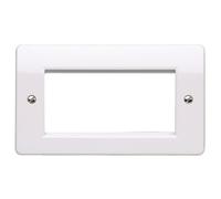 MK Logic Plus K184WHI White Moulded 4G Euro Modular Front Plate