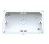 MK Logic Plus K2062WHI White Moulded 2 Gang 45mm Flange Box