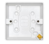 MK Logic Plus K2160WHI White Moulded 1 Gang 16mm Surface Pattress Box