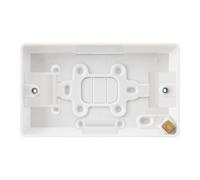 MK Logic Plus K2172WHI White Moulded 2 Gang 40mm Surface Pattress Box
