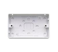 MK Logic Plus K2183WHI White Moulded 2 Gang 32mm PVC Surface Pattress Box