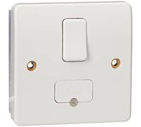 MK Logic Plus K330 WHI 13A Double Pole Switched Connection Unit/w.flex, Standard White