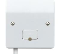 MK Logic Plus K337WHI White Moulded 13A 1 Gang Unswitched Fused Spur Unit with Flex Outlet (Thick)