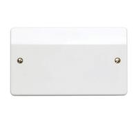 MK Logic Plus K3828WHI White Moulded 2 Gang Blank Plate