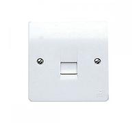 MK Logic Plus K427WHI 1-Gang Secondary Telephone Socket, Standard White