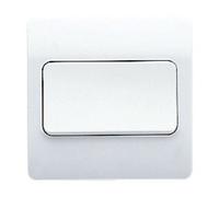 MK Logic Plus K4785WHI White Moulded 10A 1 Gang SP Intermediate Wide Rocker Plate Switch