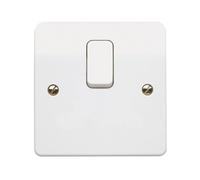 MK Logic Plus K5403WHI White Moulded 20A DP Switch with Flex Outlet