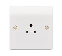 MK Logic Plus K770WHI White Moulded 2A 1 Gang Round Pin Socket Outlet