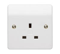 MK Logic Plus K780WHI White Moulded 13A 1G Unswitched Socket Outlet