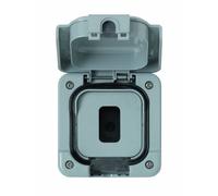 MK Masterseal Plus K56414GRY Modular Grid Plus Enclosure Supplied with 1 and 2-Gang Inserts , Grey