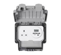 MK Masterseal Plus K56485GRY 13 amp 1-Gang Socket with Electronic Timer
